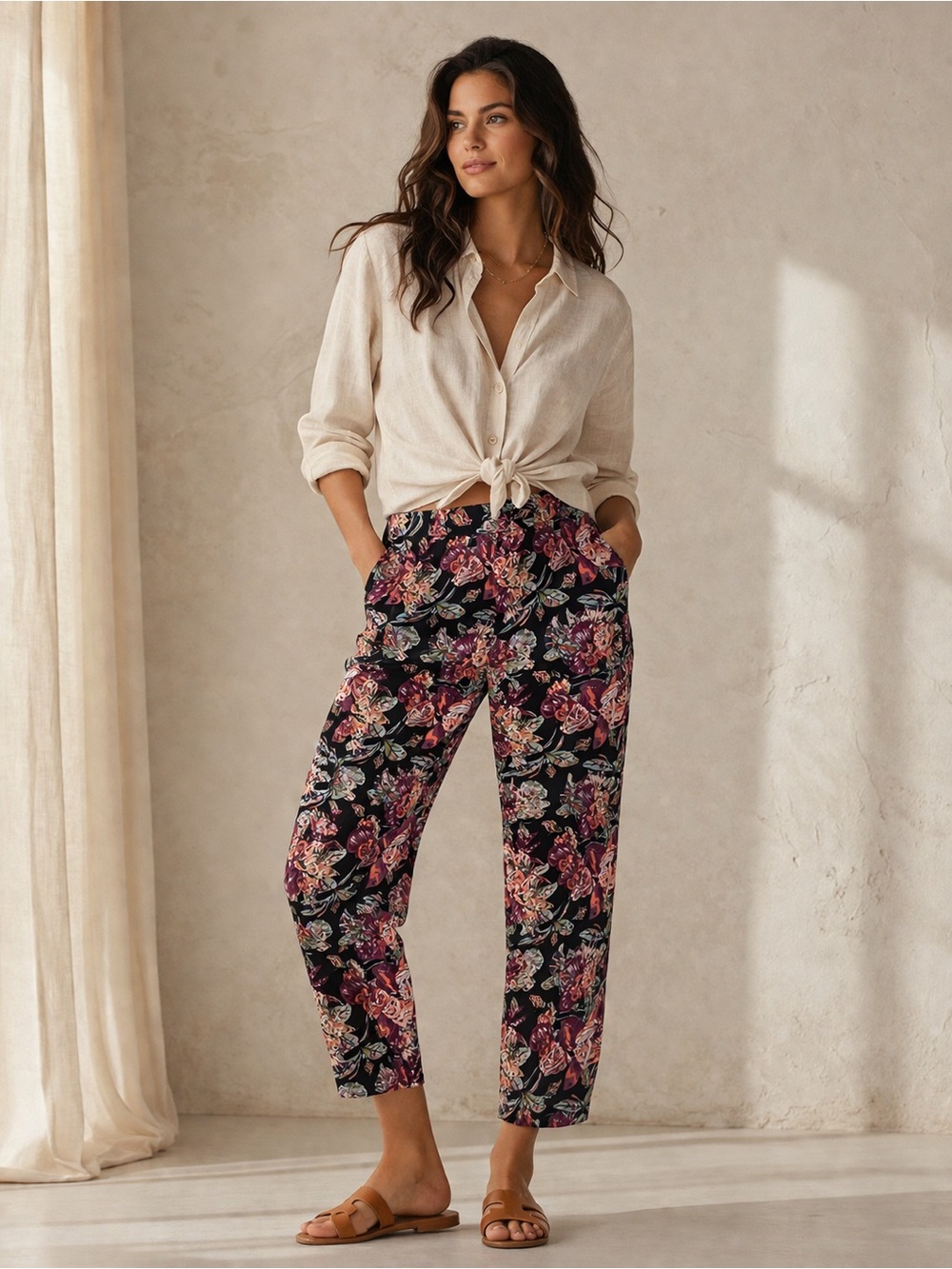 Soft Surroundings star gazer slim ankle pull on pants size XL